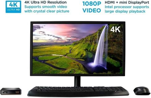 كمبيوتر مكوك صغير NC01U3 إنتل i3 | 16 جيجا رام | 500 جيجا اس اس دي | W10P | اتش دي ام اي، منفذ عرض صغير | واي فاي 2.4/5G | بلوتوث | جيجابت إيثرنت | دعم 4K | قارئ بطاقة SD in Kuwait