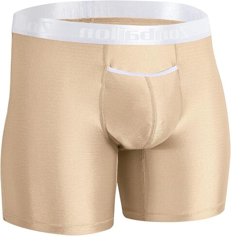 Men's Ice Silk Boxer Briefs, Moisture-wicking Breathable Underwear with Stretchy Waistband, Anti-Chafing, Soft in Kuwait