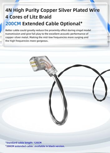 keephifi DC01 Pro in Ear Monitor Headphones, 1DD Bass Earbuds Gaming IEMs V-shape Tuning Hifi IEM, Drum Headphone Wired Earbuds inear Earphones with 2Pin-Z Detachable OFC cables for Singers, Musicians in Kuwait
