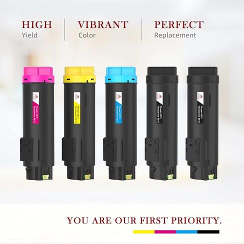 استبدال خرطوشة الحبر المتوافقة مع Toner Kingdom لطابعة Xerox Phaser 6510 Xerox WorkCentre 6515 لطابعة Xerox 6510dn 6515dn 106R03477 106R03478 106R03479 106R03480 (5 عبوات) in Kuwait