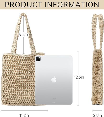 Raffia Bag Cute Straw Summer Beach Tote Crossbody Bags for Women Wicker Rattan Basket Hobo Aesthetic Purse Girls Cute Travel Large Woven Beach Bag Straw Clutch Purses for Women Handbag in Saudi Arabia