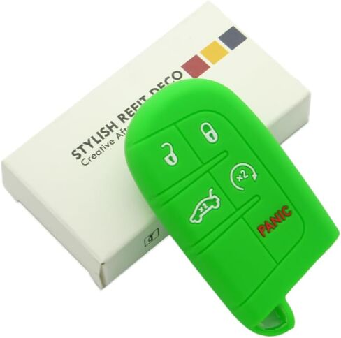 SEGADEN Silicone Cover Protector Case Holder Skin Jacket Compatible with Jeep Dodge Chrysler 5 Button Smart Remote Key Fob 4+1 BTN CV4750 Deep Purple in Saudi Arabia