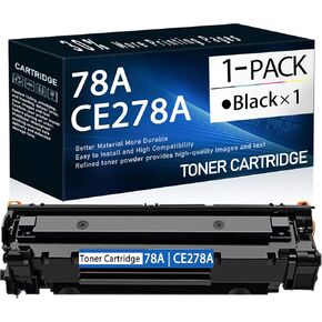 1 Pack Black Compatible 78A | CE278A Toner Cartridge Replacement for HP Laserjet Pro P1606dn P1560 M1537dnf P1566 M1536dnf P1606 M1538dnf M1530 MFP Printer Toner Cartridge.
