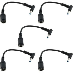 heyous 5PCS Adapter Power Supply 7.4x5.0mm to 4.5x3.0mm Tip Connector Converter Tip Adapter HP Connector Converter for Replacement Laptop Charger HP Power Cord Notebook Adapter, Black
