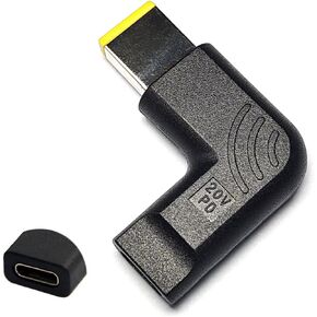 USB TYPE C Charger Adapter Female USB C 5-20v PD Detection To Lenovo Power Adapter Square Tip 20v Charging For Thinkpad x1 Carbon t470 t460 t450 t440 t430 e440 e450 e550 e560 Lenovo Yoga 13 Yoga 11s