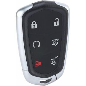 Keyless Entry Remote Key Fob, Alliskeys 6 Buttons Car Proximity Smart Key Fit for Cadillac Escalade/Escalade ESV HYQ2EB 433MHz
