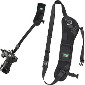 Camera Strap with Quick Release & Safety Tether, Adjustbale Camera Sling Strap for Photographers with Underarm Strap Camera Neck Strap for DSLR Camera