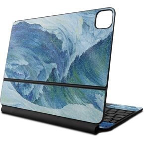 Glossy Glitter Skin Compatible with Apple Magic Keyboard for iPad Pro 13‑inch (M4) 2024 - Perfect Wave - Premium 3M Vinyl Protective Decal Cover - Easy to Apply | Crafted in The USA by MightySkins