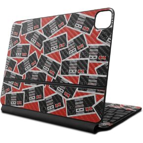 Carbon Fiber Skin Compatible with Apple Magic Keyboard for iPad Pro 13‑inch (M4) 2024 - Retro Controllers 3-3M Vinyl Protective Decal Cover - Easy to Apply | Crafted in The USA by MightySkins