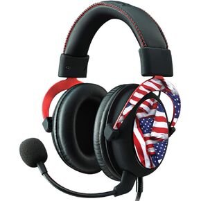 MightySkins Skin Compatible with Kingston HyperX Cloud II Gaming Headset - Patriot | Protective, Durable, and Unique Vinyl Decal wrap Cover | Easy to Apply, Remove | Made in The USA