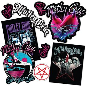 Desert Cactus Motley Crue Sticker Sheet Vinyl Decal Crew Laptop Water Bottle Car Scrapbook (Type 2 V2)