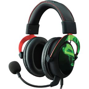 MightySkins Skin Compatible with Kingston HyperX Cloud II Gaming Headset - Green Flames | Protective, Durable, and Unique Vinyl Decal wrap Cover | Easy to Apply, Remove | Made in The USA