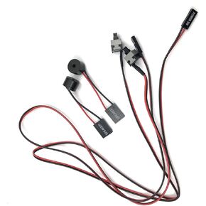 FainWan Motherboard Buzzer and Re-Starting Switch Cable Set 2PCS Beep Alarm Buzzers with 2 Pin Plugs and 2pcs 50cm PC Power Button ATX Desktop Computer Case Motherboard On/Off/Reset Power Cord(4Pack)