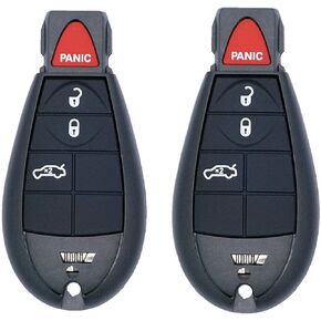 4-Button Replacement fit for Uncut Keyless Entry Remote Control Car Key Fob 08-2010 Chrysler 300/08-2012 Dodge Charger Journey Durango/08-2014 Grand Caravan /Challenger M3N5WY783X IYZ-C01C 433MHz in Kuwait