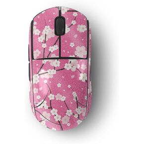 MightySkins Glossy Glitter Skin Compatible with Logitech G Pro Wireless Gaming Mouse - Sakura Pink | Protective, Durable High-Gloss Glitter Finish | Easy to Apply