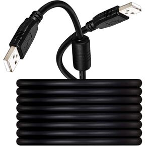 25FT USB Extension Cable USB 2.0 Cable Type A Male to Type A Male AM to AM Black