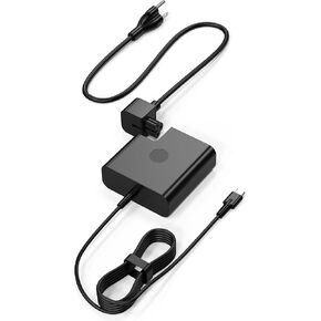 New Slim HP 65W USB C Laptop Charger Replacement for HP Spectre X360 EliteBook Pavilion,EliteBook,Chromebook,Envy Type C Chromebook Charger Compatible with P/N 925740-002
