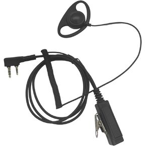 Walkie Talkies Ear Piece D Shape Reservist rt22 D-Ring Loop Shaped Earpiece Surveillance Headset Headphones with Mic Earphone for Baofeng Kenwood Retevis 2 Pin Two Way Radio uv 5r rt21 uv-5r
