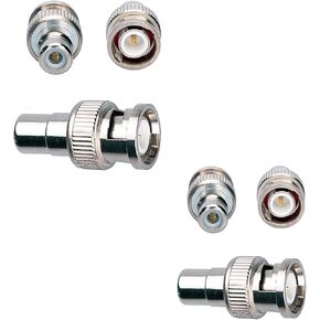 BNC to RCA Adapter BNC Male to RCA Female Connector Coaxial Adapter Coupler for Closed-Circuit TV Surveillance Camera DVR Switcher TV Cable 6pcs