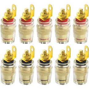 XINGYHENG 10PCS(5Pairs) 4mm Banana Plugs Socket Connectors Binding Post Terminal Wire Connectors for Speaker Audio