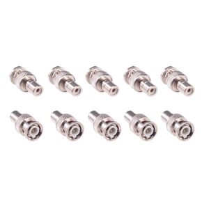 10pcs BNC Male to RCA Female Adapter Coaxial Connector for CCTV Video|(F90-10)