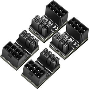 4 PCS ATX 8 Pin Female to 8 Pin Male 180 Degree Angled Adapter, GPU Power Cable Connector for Desktop Graphics Card