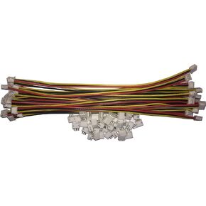20 PCS 3 PIN JST ZH Female Connector on Both Side - 150mm 1007 28 AWG & 40 PCS 3 PIN JST ZH Male Connector