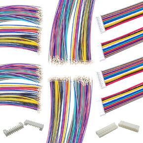 PH2.0mm JST Connector Kit with 22AWG Pre-Crimped Wire, 2/3/4/5/6/7/8/9/10/12 Pin Housing JST Adapter Cable Connector with length of 10/20/50/80/100CM Wire (2 Sets MM 6Pin-50CM)