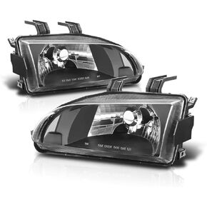 PM PERFORMOTOR Black Housing Factory Style Headlights Replacement Compatible with 92-95 Civic 2/3Dr, PMHL-HCIV-9295-OH-BC