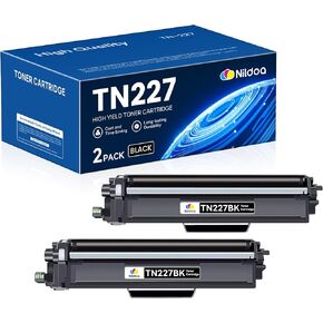 TN227 TN227BK High Yield Black Toner Cartridge 2 Pack Replacement for Brother TN-227 TN-227BK TN223BK MFC-L3770CDW MFC-L3750CDW HL-L3290CDW Printer