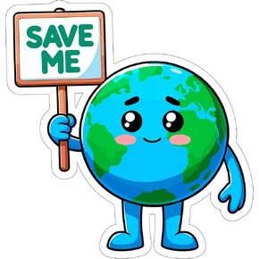 Earth Planet Sticker Weatherproof Souvenir Decal Vinyl Small Waterproof for Water Bottle Mug Passport Book Scrapbook Notebook Laptop Tumbler Skateboard Computer Phone 4" ID44990