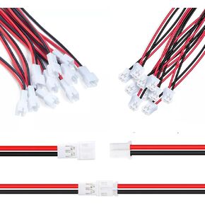 JST PH 2.0mm 4 Pin Connector, 20 PCS Male Plug and 20 PCS Female Socket, Micro Wire Connectors with 150mm Extension Cable AWG 26