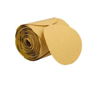 Norton 6 in. P60 Grit A296 AO Reserve Paper PSA Disc Roll, 100 Per Roll, Color Gold