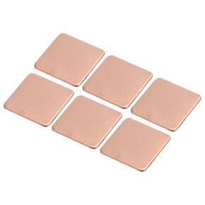 MECCANIXITY Heatsink Copper Pad Shim 15mm x 15mm x 1mm Thermal Conductive Heat Sink for Electronic Chip Cooling Pack of 6