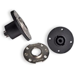 Conwork 2-Pack Female Jack Panel Mount Socket Connector - Audio Speaker Jack Twist Lock 4 Pole Round - Compatible with Neutrik Speakon, NL2FC, NL4MP, NL4MPR, NL4FC, NL4FX, NLT4X, NL4 Series