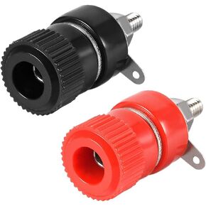 uxcell 1 Pair Binding Post Terminal, M4 Thread Power Amplifier Speaker Connector, Banana Plug Jack Socket 1.38-inch Length