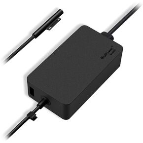 BatPower 15V 2.58A Surface Charger 44W Compatible with Microsoft Surface Pro X 7 6 5 4 3 Go Tablet Surface Laptop 4 3 2 1 Power Supply 44W 1800 Ac Adapter Cord, 5V 1A USB Charge for Tablet Smartphone