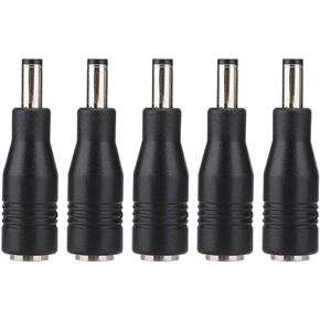 ASHATA 5Pcs Laptop DC Power Plug Adapter, Female 7.4mmx0.6mm to 5.5mmx2.5mm Male Power Socket DC Tips Connector for Dell for Lenovo for HP for Asus Laptop Power Supply