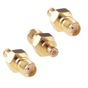 3pcs SMA Female to MCX Male RF Coax Coaxial Connector Adapter for Antennas/Wireless LAN Devices/Coaxial Cable(F57-3)