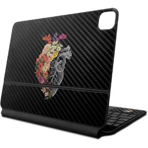غلاف متوافق مع لوحة مفاتيح Apple Magic Keyboard لجهاز iPad Air 11 بوصة (M2) 2024 - Skulls N Roses - غطاء لاصق واقٍ ملتف من الفينيل 3M ممتاز - سهل الاستخدام | صُنع في الولايات المتحدة الأمريكية بواسطة MightySkins