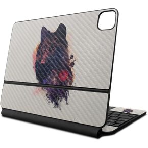 Carbon Fiber Skin Compatible with Apple Magic Keyboard for iPad Pro 13‑inch (M4) 2024 - Universal Wolf - Premium 3M Vinyl Protective Decal Cover - Easy to Apply | Crafted in The USA by MightySkins