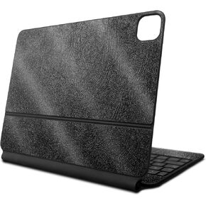 Glossy Glitter Skin Compatible with Apple Magic Keyboard for iPad Pro 13‑inch (M4) 2024 - Black Leather - Premium 3M Vinyl Protective Decal Cover - Easy to Apply | Crafted in The USA by MightySkins