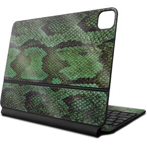 Glossy Glitter Skin Compatible with Apple Magic Keyboard for iPad Pro 13‑inch (M4) 2024 - Green Serpent - Premium 3M Vinyl Protective Decal Cover - Easy to Apply | Crafted in The USA by MightySkins