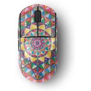 MightySkins Glossy Glitter Skin Compatible with Logitech G Pro Wireless Gaming Mouse - Rainbow Kaleidoscope | Protective, Durable High-Gloss Glitter Finish | Easy to Apply