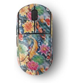 MightySkins Carbon Fiber Skin Compatible with Logitech G Pro Wireless Gaming Mouse - Koi Pond | Protective, Durable Textured Carbon Fiber Finish | Easy to Apply, Remove, and Change Styles
