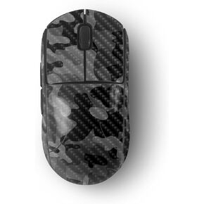 MightySkins Carbon Fiber Skin Compatible with Logitech G Pro Wireless Gaming Mouse - Black Camo | Protective, Durable Textured Carbon Fiber Finish | Easy to Apply