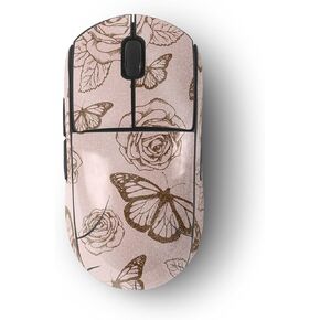 MightySkins Glossy Glitter Skin Compatible with Logitech G Pro Wireless Gaming Mouse - Butterfly Garden | Protective, Durable High-Gloss Glitter Finish | Easy to Apply