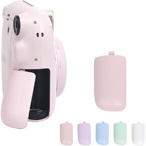 عبوتان - غطاء بطارية بلاستيكي لجهاز Mini 12، غطاء بطارية بديل متوافق مع كاميرا Fujifilm Instax Mini 12 الفورية، لباب بطارية Instax Mini 12 - أخضر نعناعي