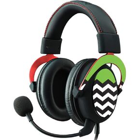 MightySkins Skin Compatible with Kingston HyperX Cloud II Gaming Headset - Lime Chevron | Protective, Durable, and Unique Vinyl Decal wrap Cover | Easy to Apply, Remove | Made in The USA