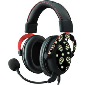 MightySkins Skin Compatible with Kingston HyperX Cloud II Gaming Headset - Nighttime Skulls | Protective, Durable, and Unique Vinyl Decal wrap Cover | Easy to Apply, Remove | Made in The USA
